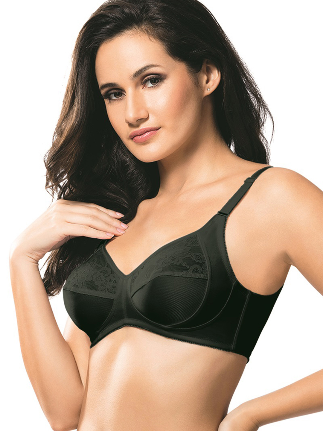 Amante Black Full-Coverage Bra 10505 Price in India