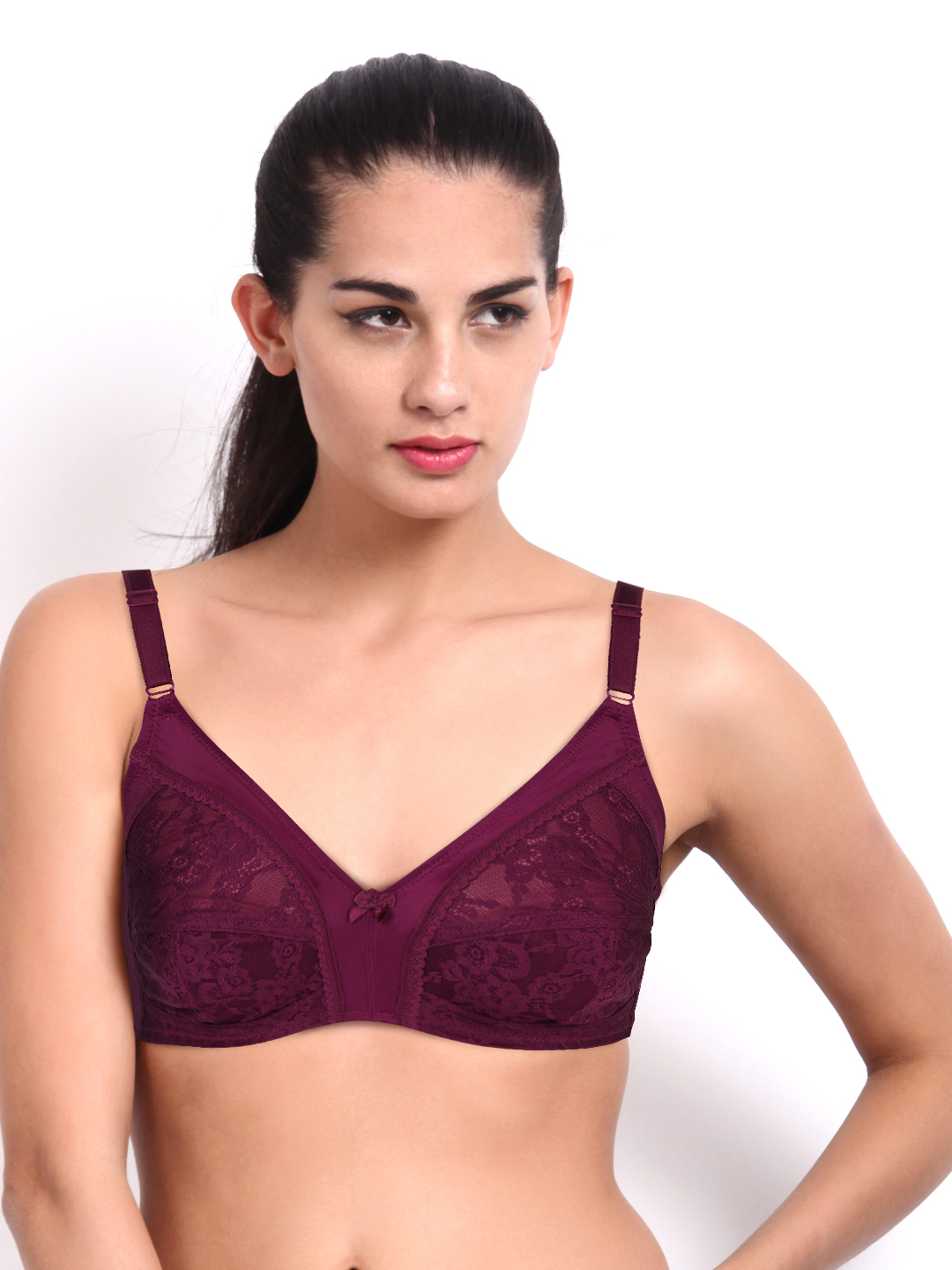 Amante Purple Full-Coverage Lace Bra BFOM17 Price in India