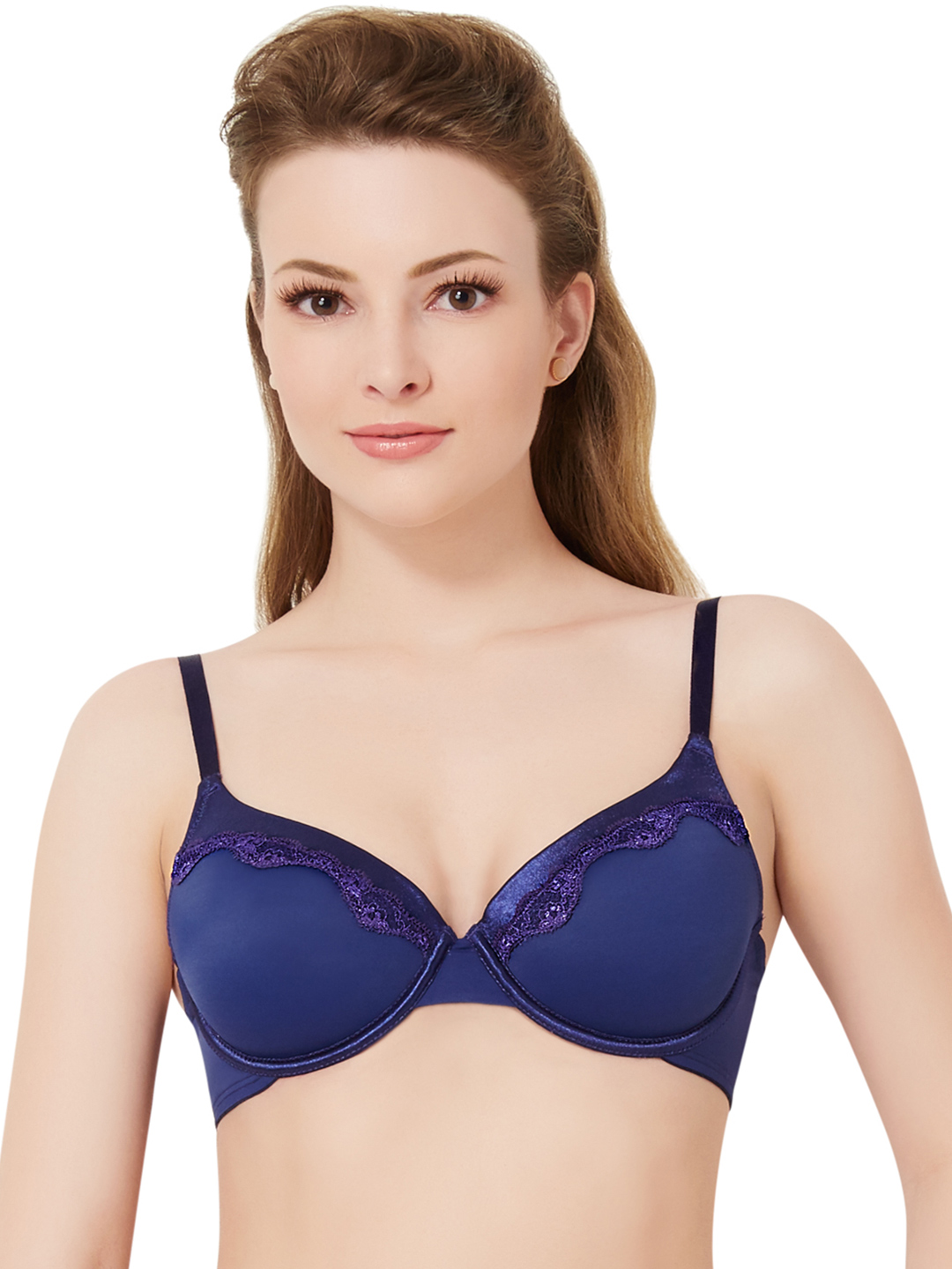 Amante Navy Full-Coverage T-shirt Bra BRA10104 Price in India