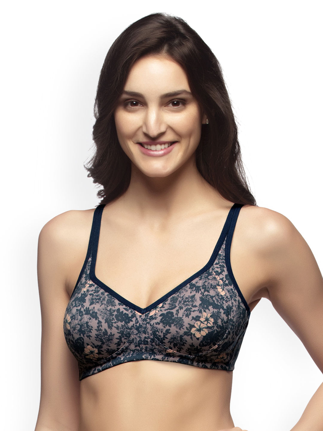 Amante Teal Printed Non-Wired Non Padded Everyday Bra Price in India