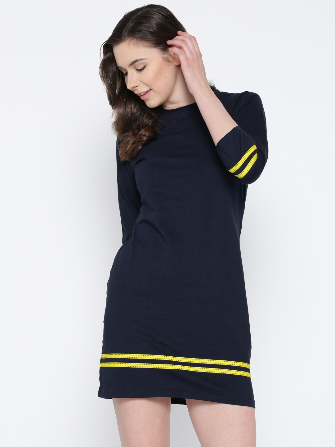 navy shirt dress womens