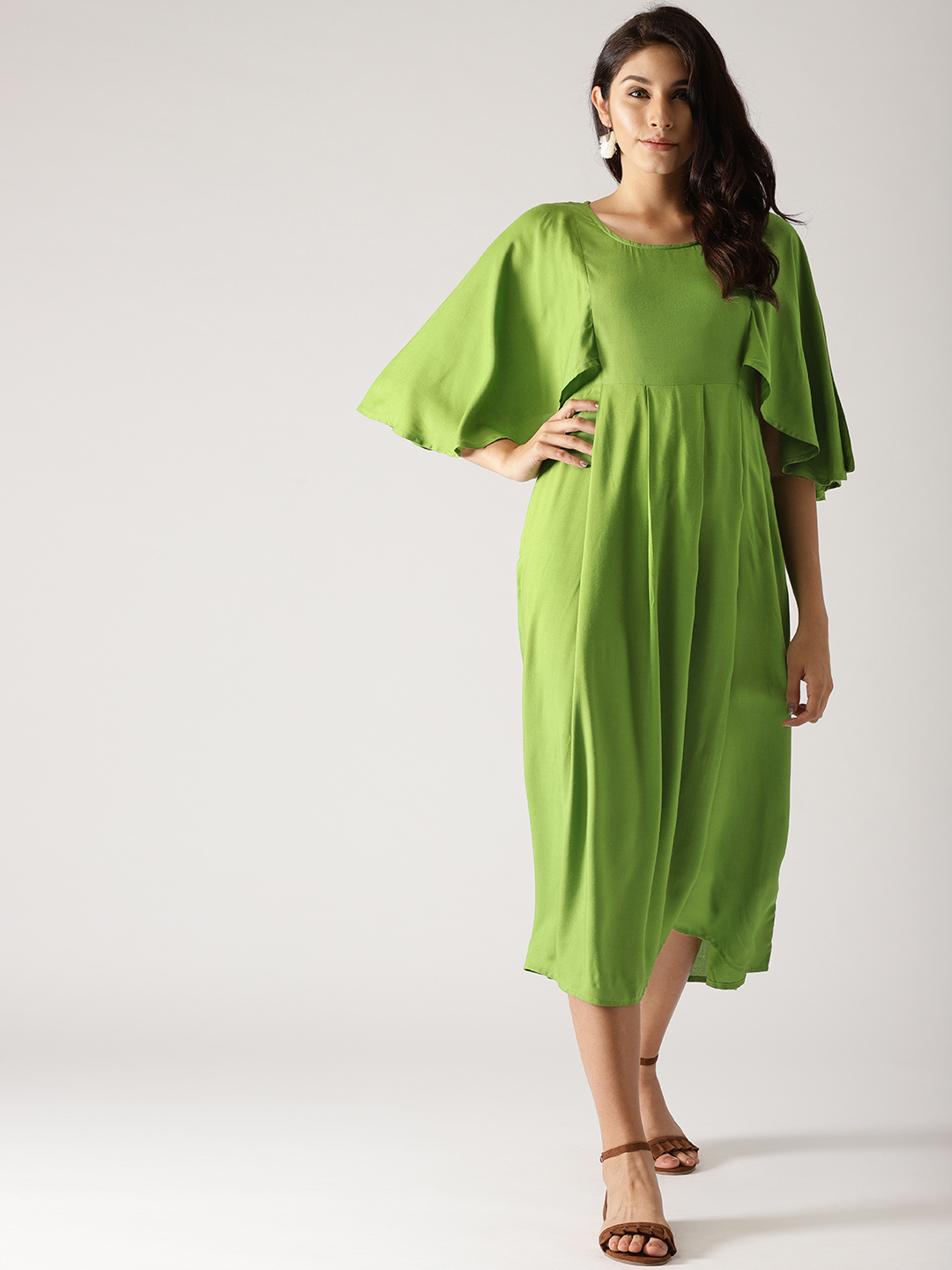 Aks women's maxi green clearance dress