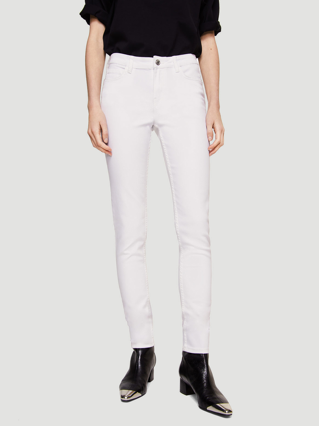 MANGO Women White Mid-Rise Clean Look Stretchable Jeans Price in India