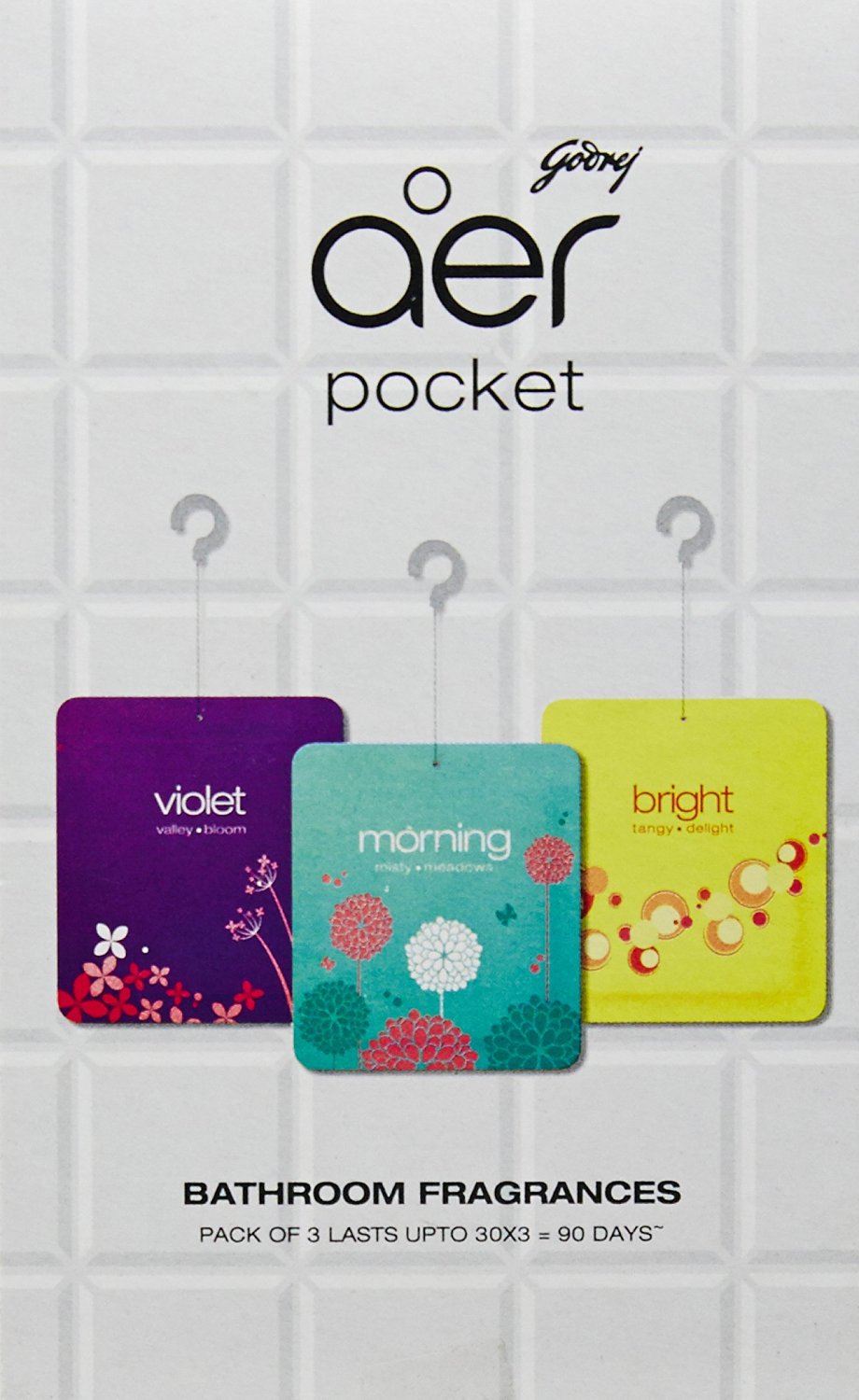 Godrej aer Pocket - Bathroom Fragrances - 3x10 g Pack Price in India