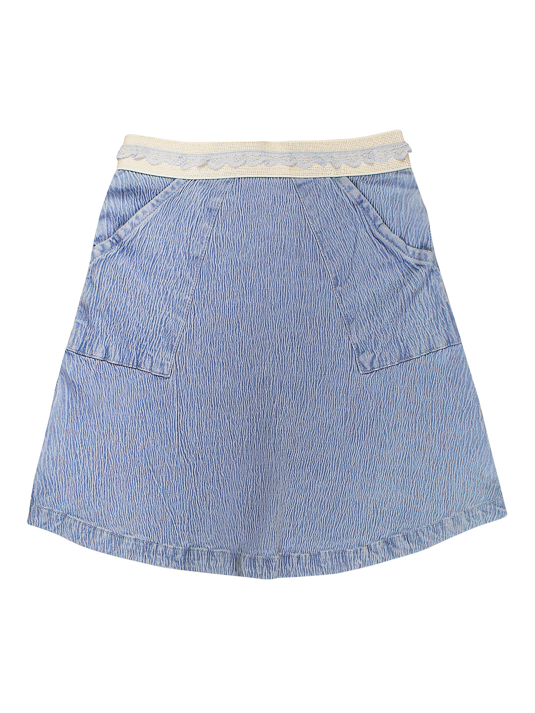 ShopperTree Blue Denim A-Line Skirt Price in India