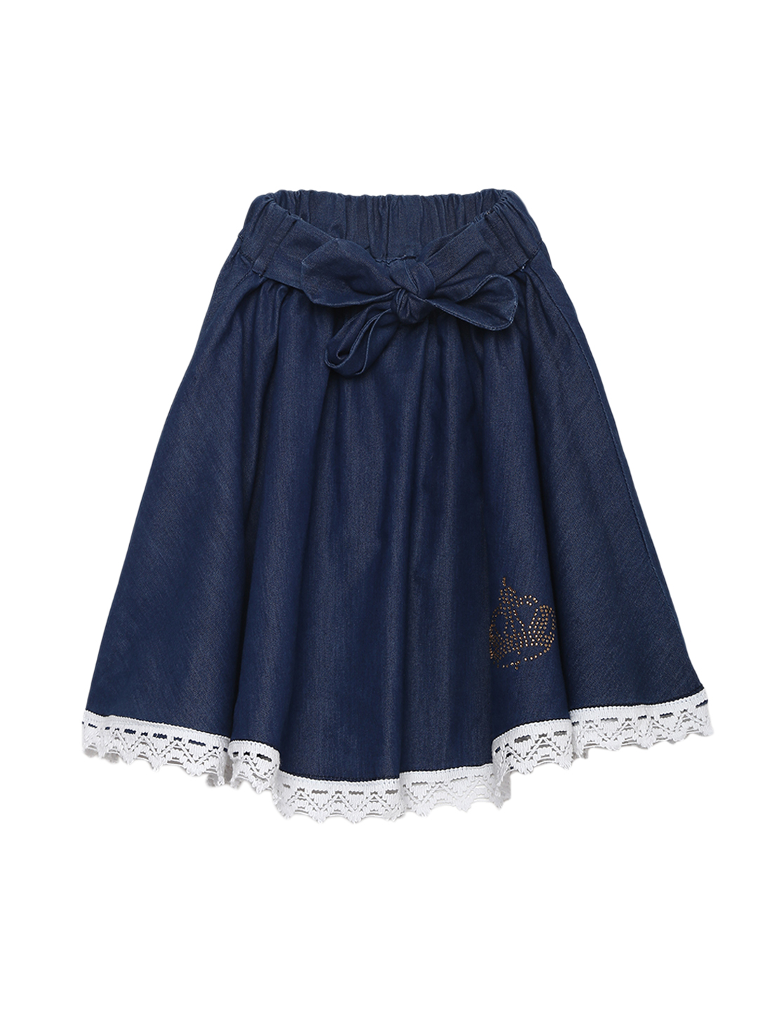 StyleStone Girls Blue Embellished Flared Skirt Price in India