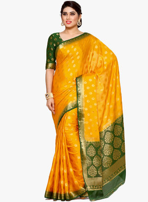 Orange Embellished Saree Price in India