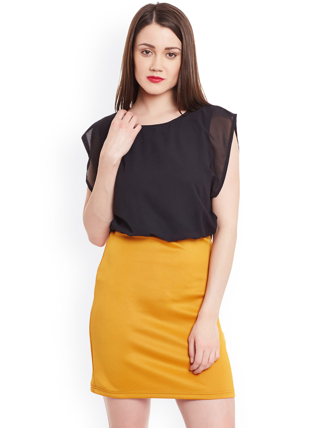 zima leto yellow dress