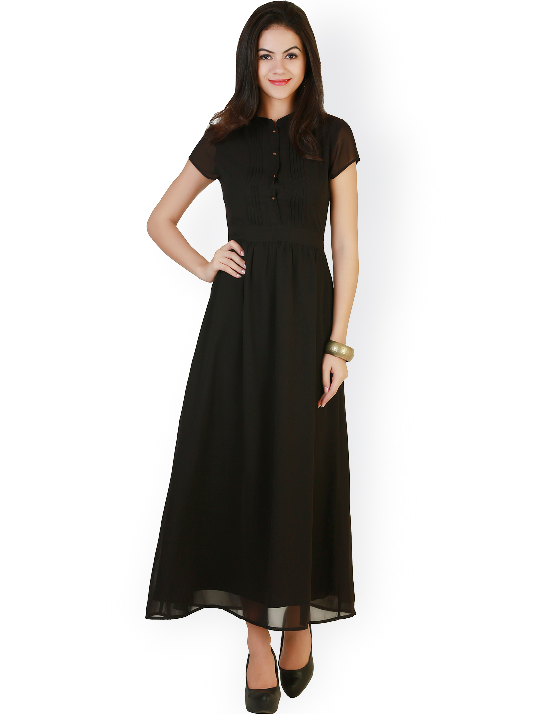 Belle Fille Black Maxi Dress Price in India