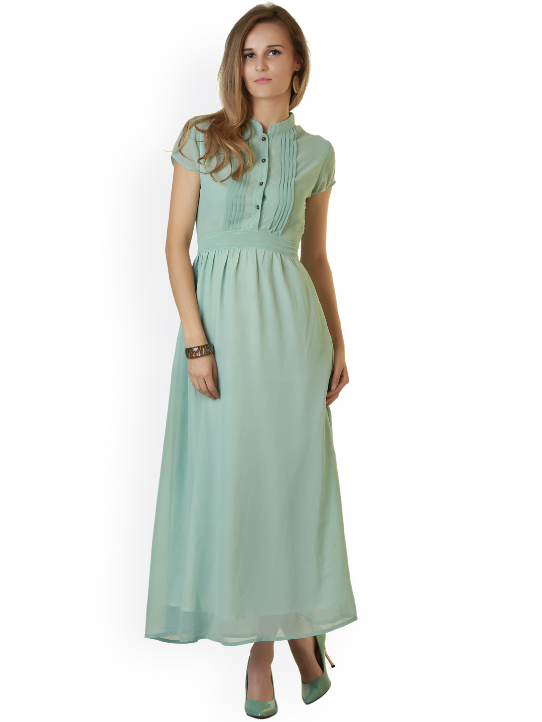 Belle Fille Light Blue Maxi Dress Price in India