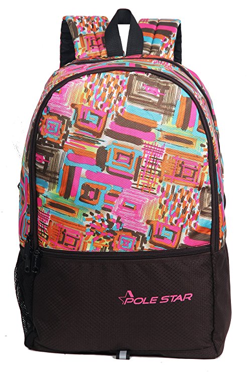 POLE STAR "HERO" 32 Lt Pink Brown Casual Backpack I bagpack Price in India