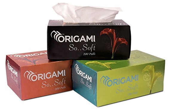 Origami So Soft So Soft 2 Ply Face Tissue Box - 200 Pulls (400 Sheets, Pack of 3) Price in India