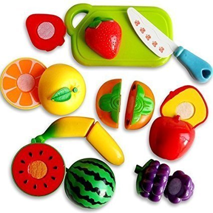 Toyshine Realistic Sliceable 5 Pcs Fruits Cutting Play Toy Set, Can Be Cut in 2 Parts, Assorted Price in India