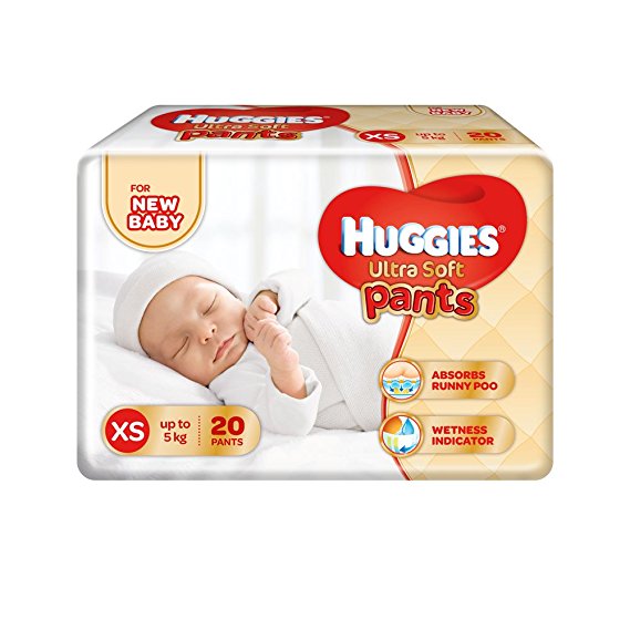 Huggies Ultra Soft XS Size Diaper Pants (20 Count) Price in India