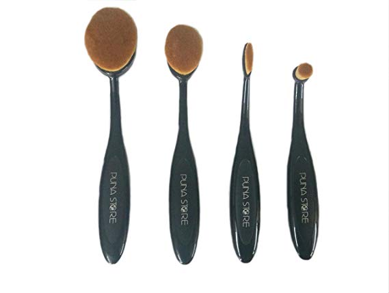 Puna Store Oval Brush Set, Black, 4 Pieces Price in India