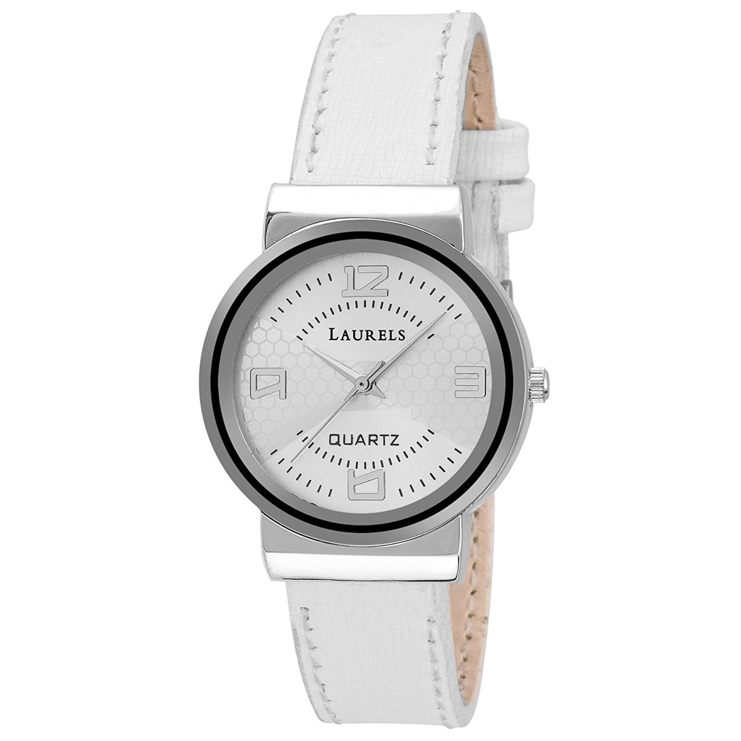 Laurels Floral Silver Dial Analog Wrist Watch - for Women Price in India