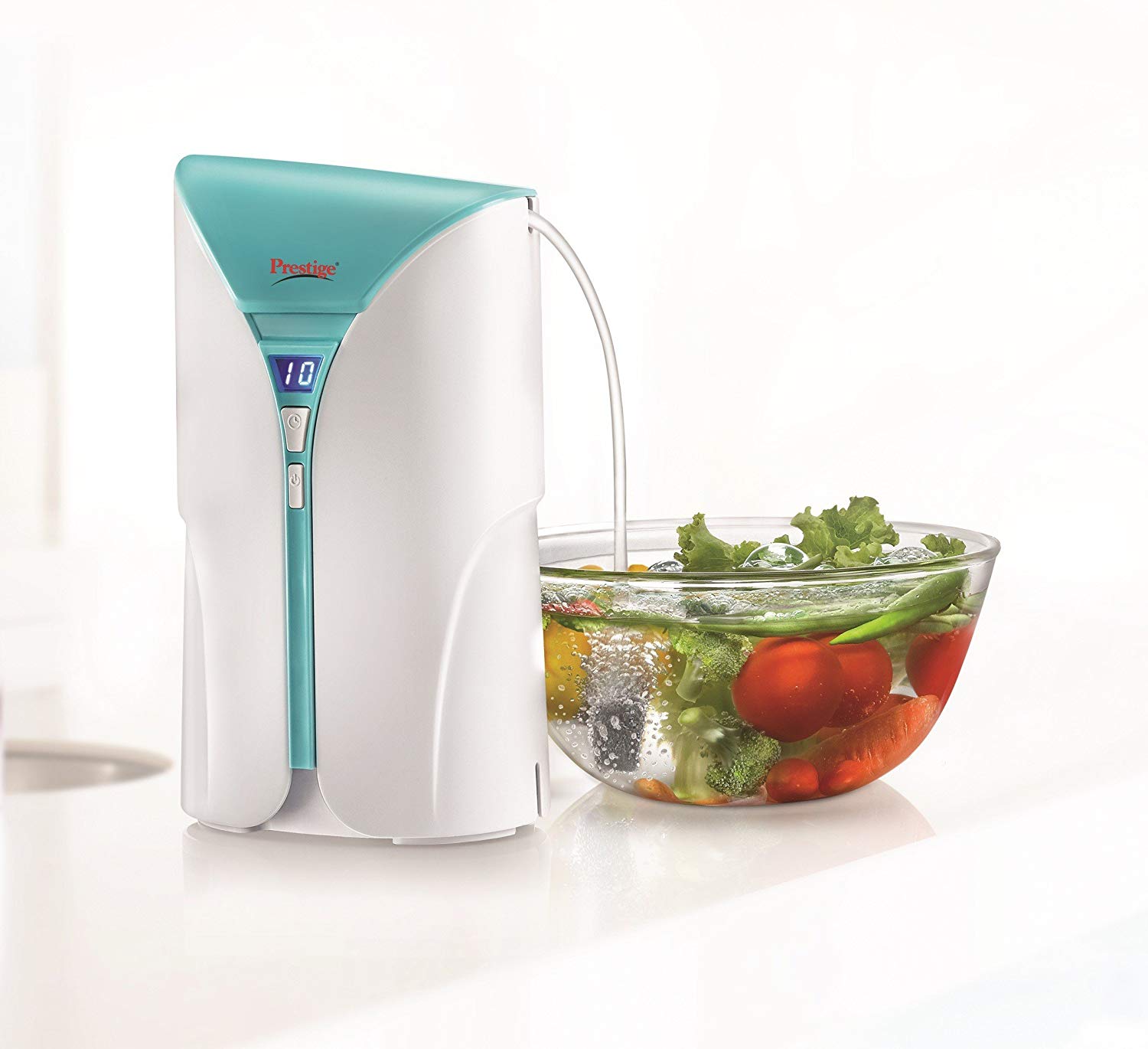 Prestige Clean Home Poz 1.0 Ozonizer Vegetables, Fruits, Lentils, Meat And Sea Food Purifier,White Price in India