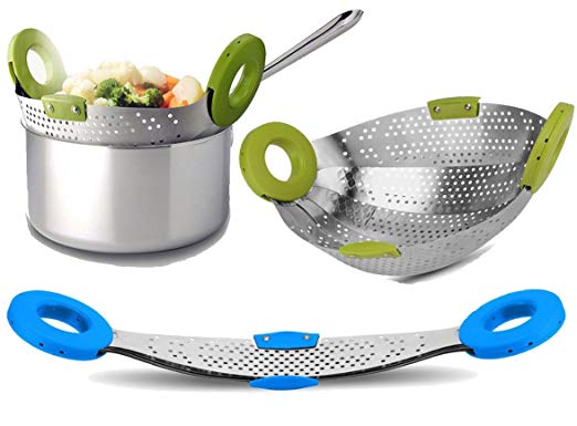 Planet Stainless Steel 5In1 Collapsible Colander Steamer,Strainer & Fruit Basket (Color May Vary) Price in India