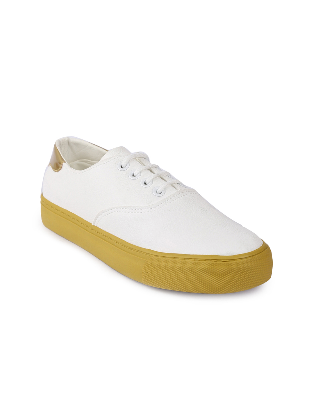 Lovely Chick Women White & Gold-Toned Sneakers Price in India