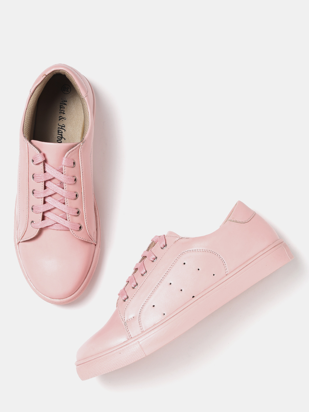 Mast & Harbour Women Pink Sneakers Price in India