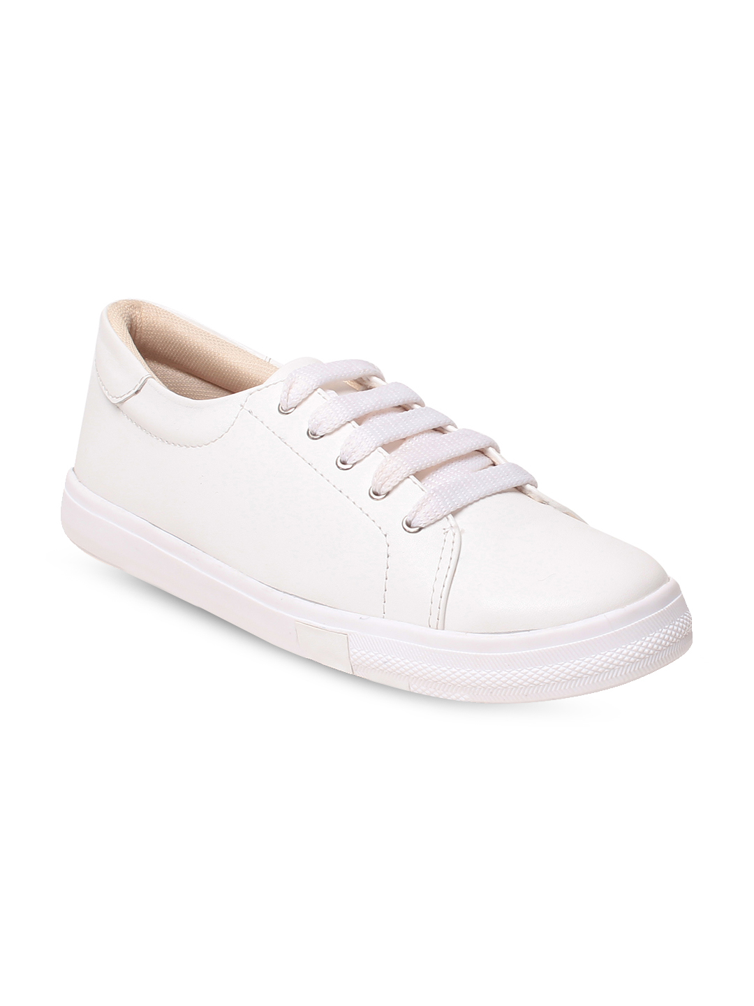 GNIST Women White Solid Sneakers Price in India