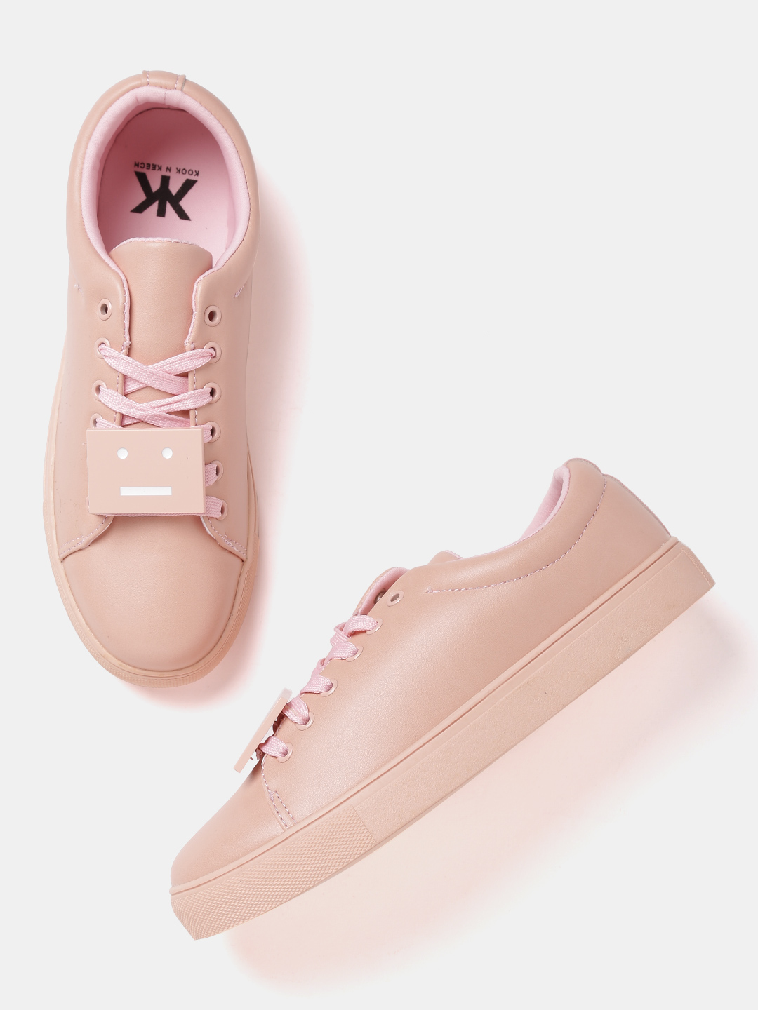 Kook N Keech Women Peach-Coloured Sneakers Price in India