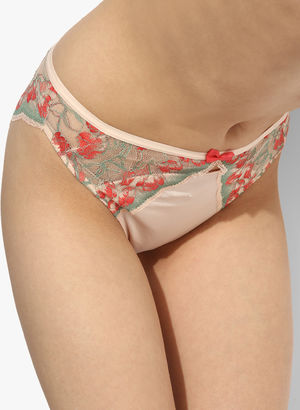 Peach Self Pattern Panty Price in India