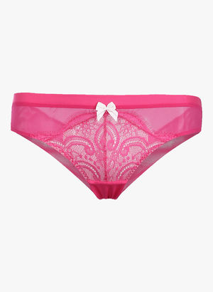 Fuchsia Self Design Basic Panty Price in India