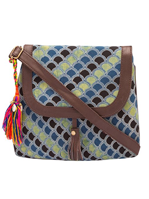 Vivinkaa Circle Ethnic Printed Sling Bag for Women Price in India