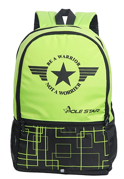 POLE STAR "HERO" 32 Lt Green Black Casual Backpack I bagpack Price in India