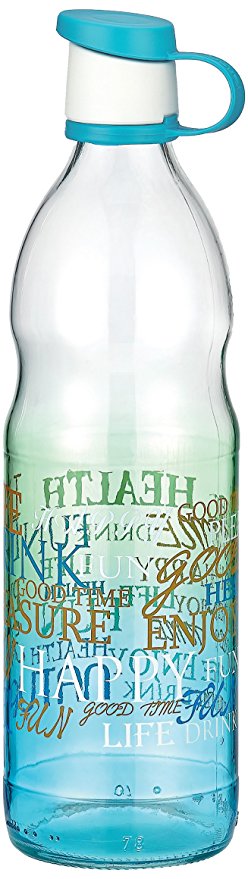 Cello Prego D'Ziner Glass Bottle, 1 Liter, Blue Price in India