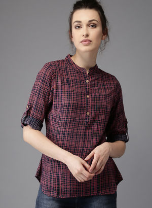 Black Checked Blouse Price in India