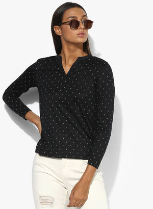 Black Printed Blouse Price in India