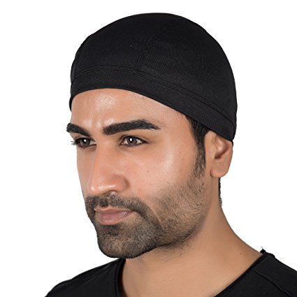 Le Gear Premium Dri-Fit Helmet Skull Cap (Black, Free Size) Price in India