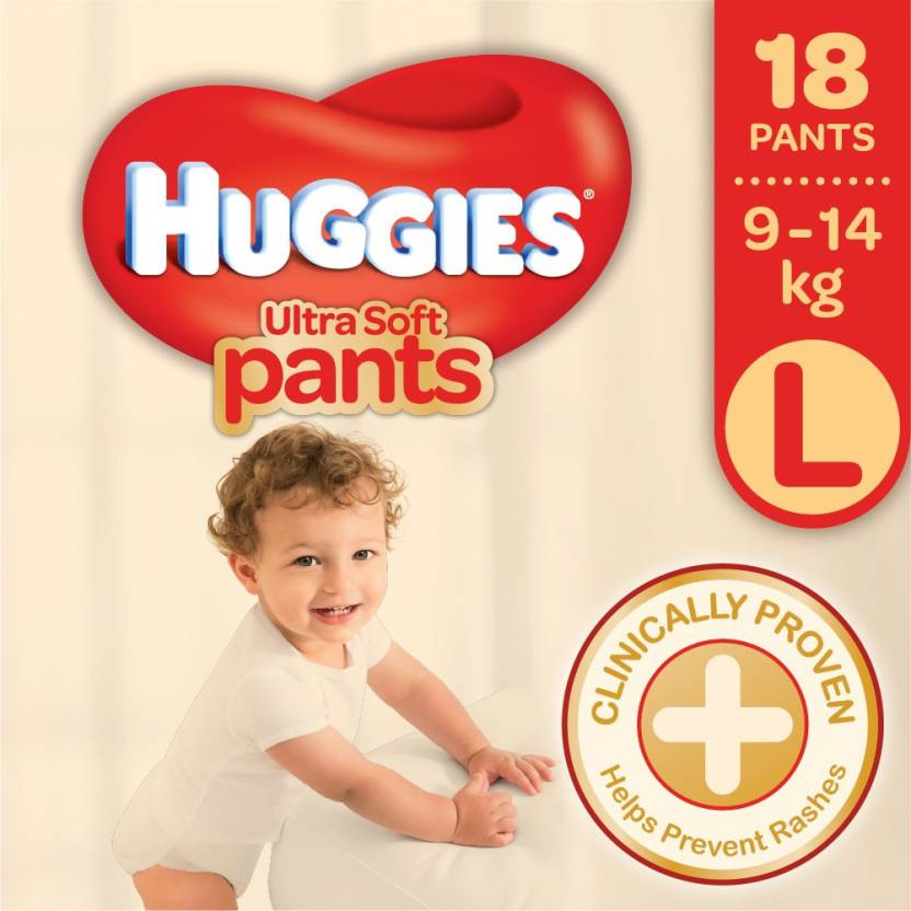 Huggies Ultra Soft Large Size Premium Diapers - L  (18 Pieces) Price in India