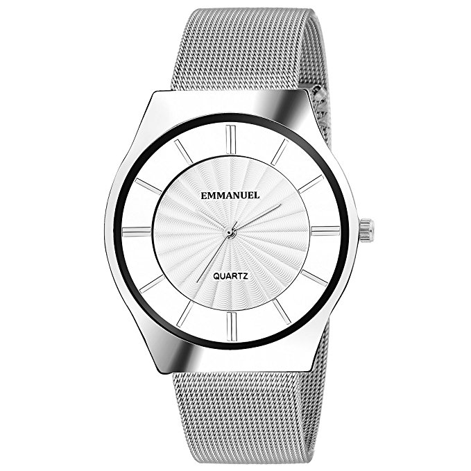 Espoir Emmanuel Slim Series Analogue Silver Dial Men's Watch - EmmanuelSilver0507 Price in India