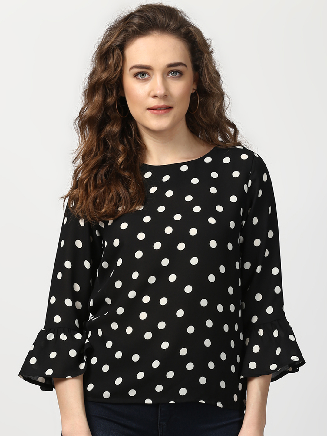 Harpa Women Black Printed Top Price in India