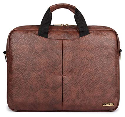 The Clownfish Secretariat Laptop Briefcase| 15.6 inch Laptop Bag | Office Bag | Messenger Bag (Brown) Price in India