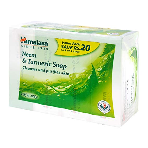 Himalaya Herbals Neem and Turmeric Soap, 125gm (Pack of 4) with Value Pack Save Rs.20 Price in India