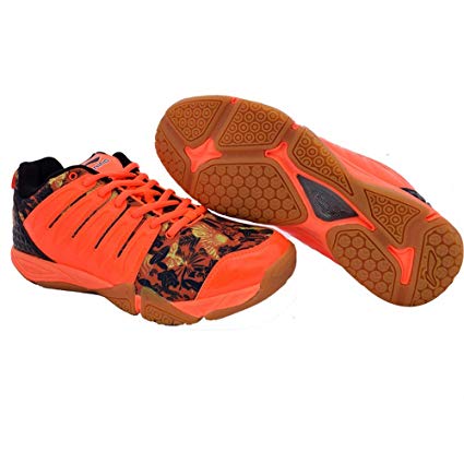 Li-Ning Scott Rubber Badminton Shoes, UK 8 (Orange) Price in India