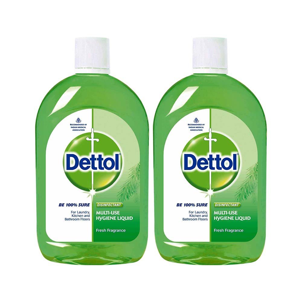 Dettol Disinfectant Multi-Purpose Liquid Lime Fresh- 500 ml(Pack of 2) Price in India