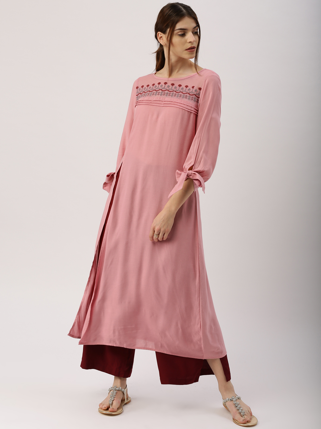 all about you from Deepika Padukone Women Pink Solid Straight Kurta Price in India