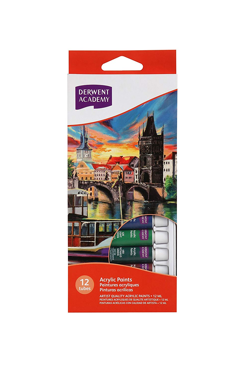 Derwent Academy Acrylic Paints 12ml (Pack of 12) Price in India