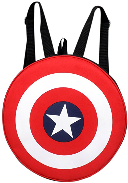 Auxter Red Polyester 20L Avengers Captain America Shield School Backpack Price in India