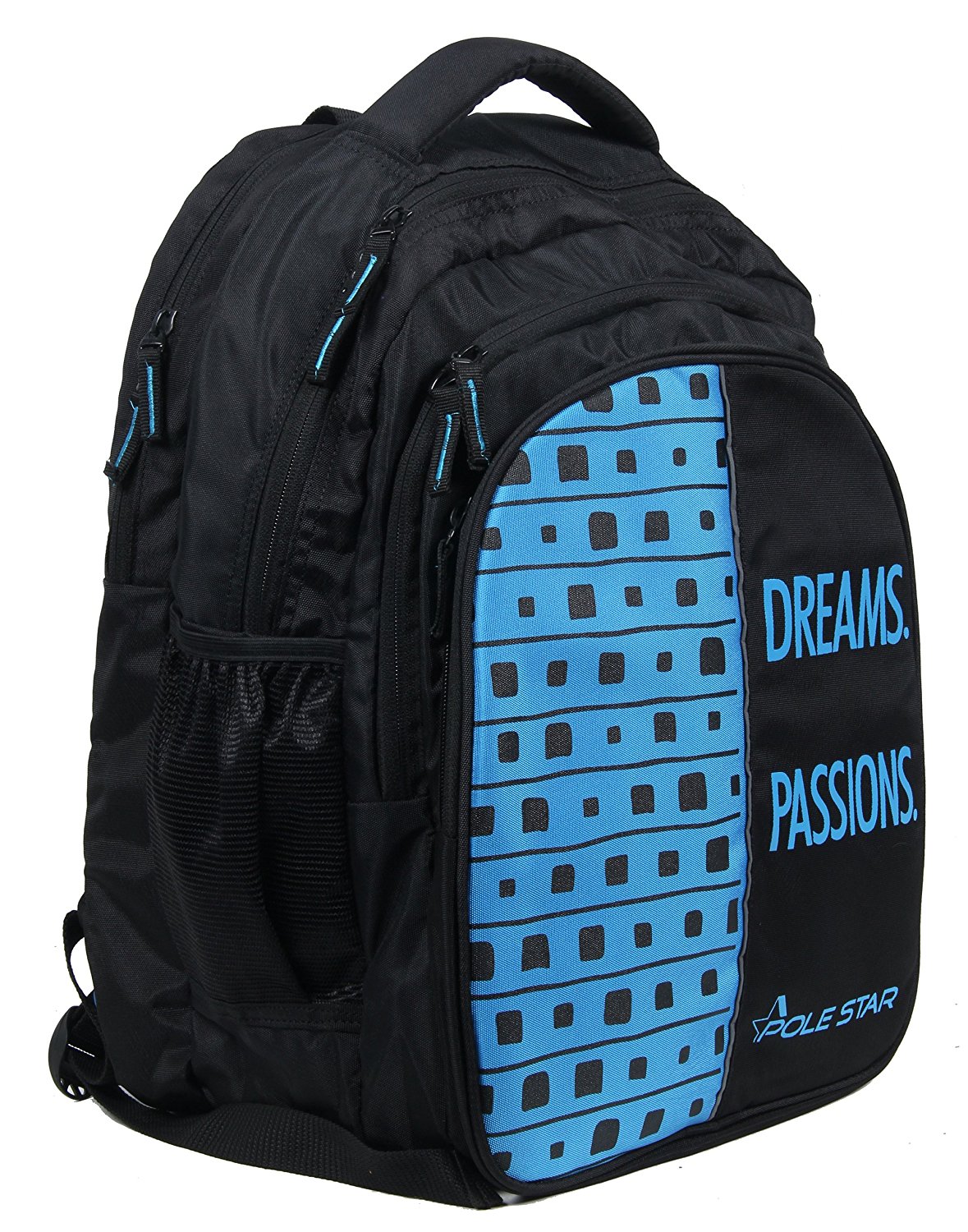 POLE STAR "BIG-4" 40 Lt Black Skyblue Casual Backpack I School Bag Price in India