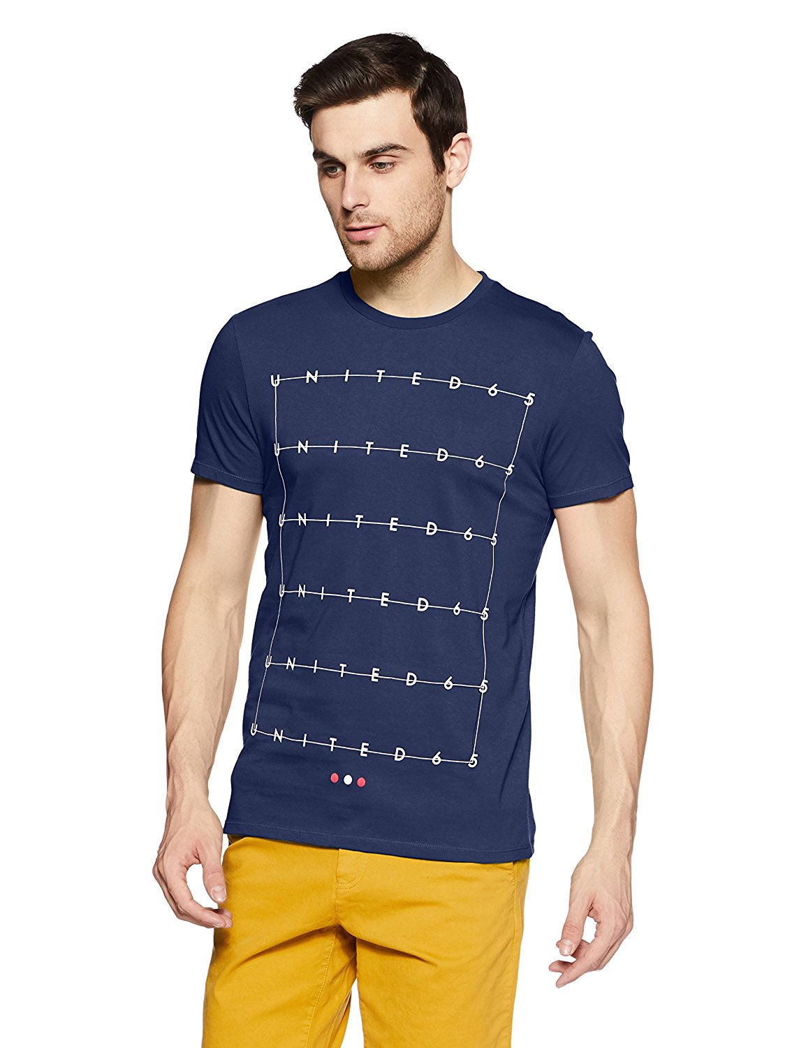 United Colors of Benetton Men's Printed Regular Fit T-Shirt Price in India