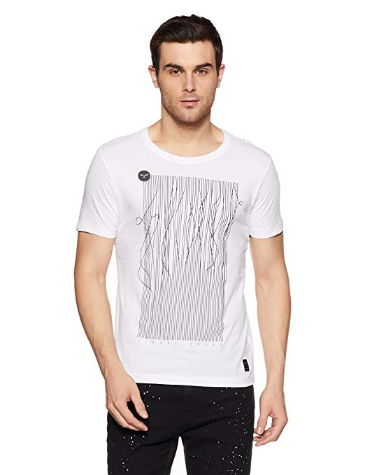 Flying Machine Men's Printed Regular Fit T-Shirt Price in India