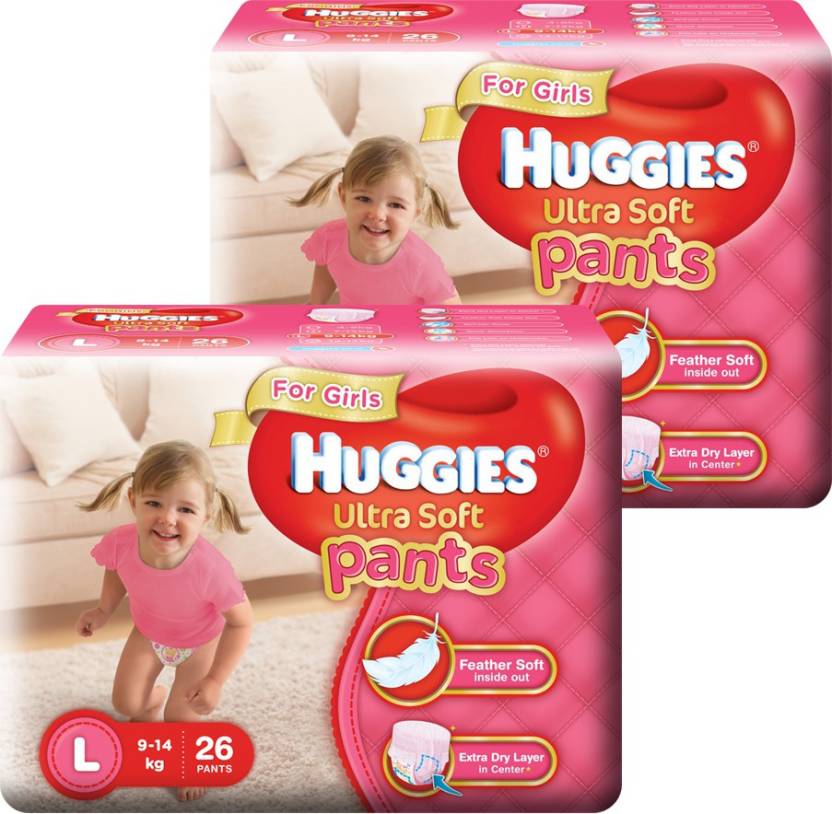 Huggies Ultra Soft Pants Combo - L  (52 Pieces) Price in India