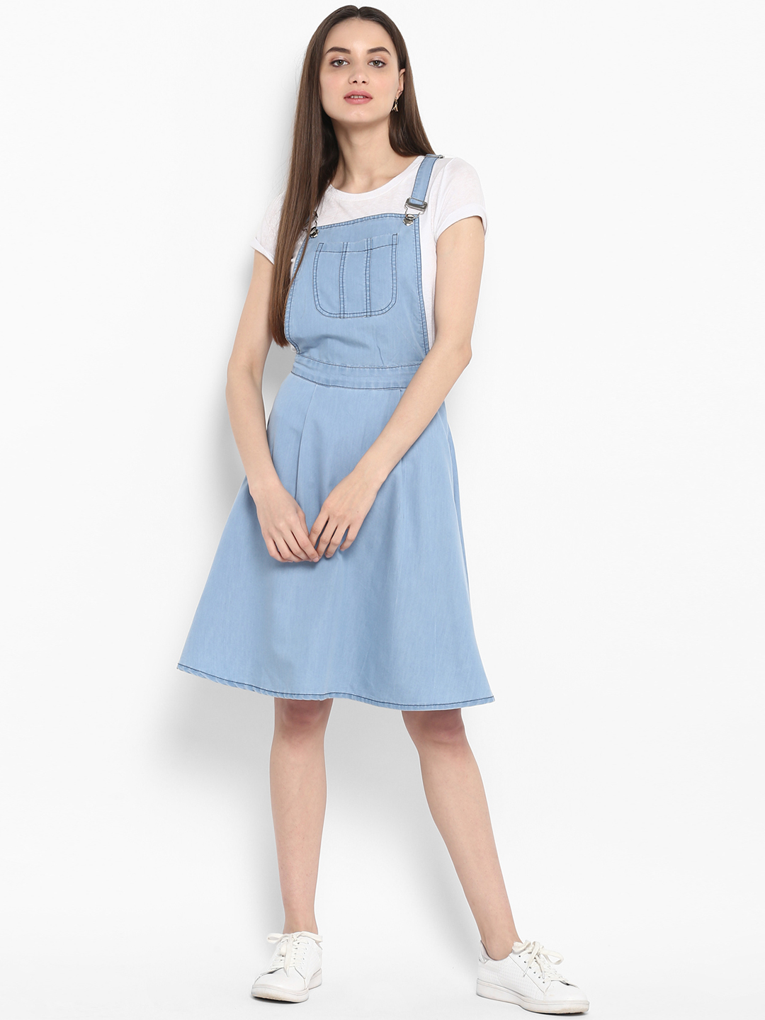 blue pinafore dress womens