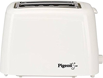 Pigeon 2-Slice Auto 700-Watt Pop-up Toaster (White) Price in India